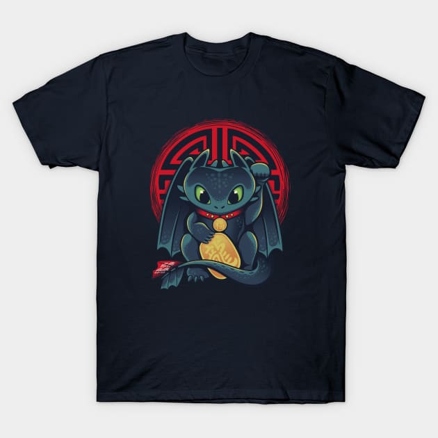 Maneki Dragon T-Shirt by victorsbeard